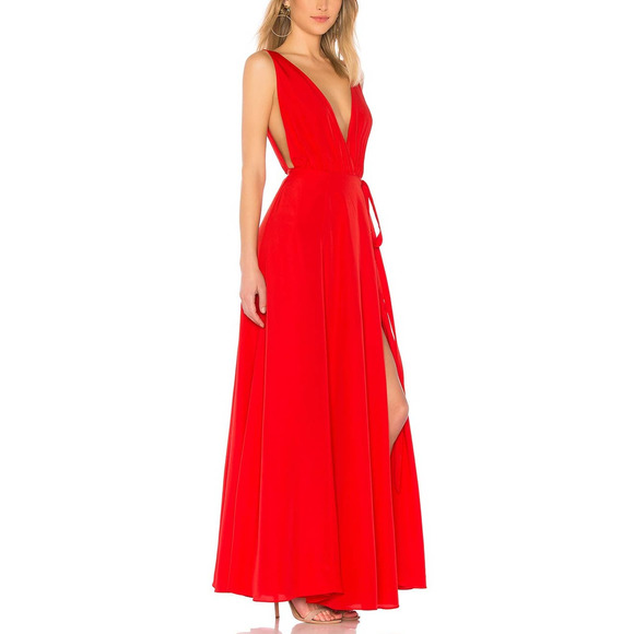 Lovers + Friends Leah Gown in Red Rose - Picture 4 of 10